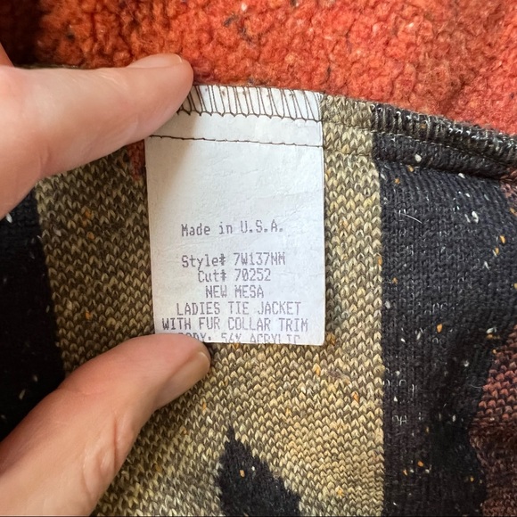 True Grit Southwestern Jacket with Faux Fur, size S - Picture 12 of 12